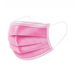 Máscaras Cirúrgicas Rosa Cx 50 Unidades