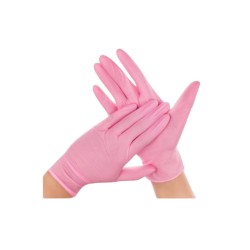 Luvas Nitrilo Tamanho S (Rosa)